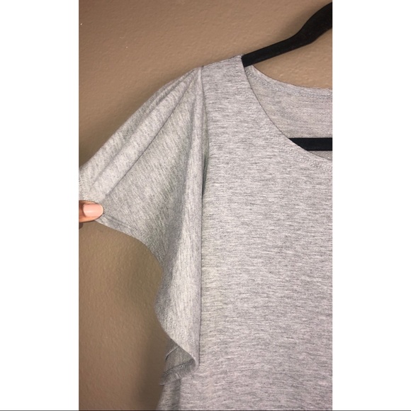 TULLE | Ruffle Grey Jersey Dress Medium - Picture 4 of 4